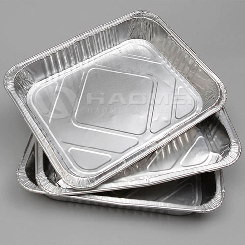 Airline Rectangular 8011 Alu Foil Disposable Aluminum Pans Heat Resistant
