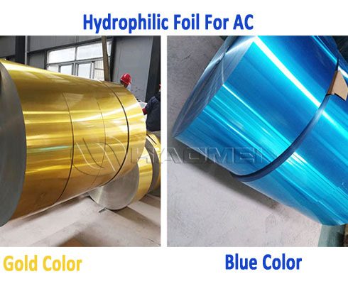 gold blue hydrophilic aluminum foil for air conditioner fins