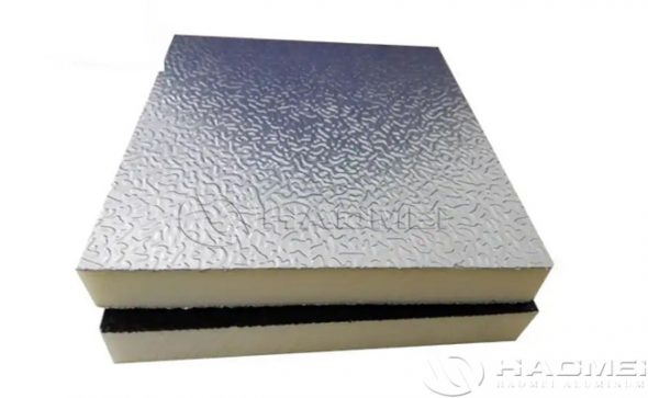 lacquered aluminium foil embossed for insulation