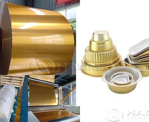 gold color aluminum foil for food container