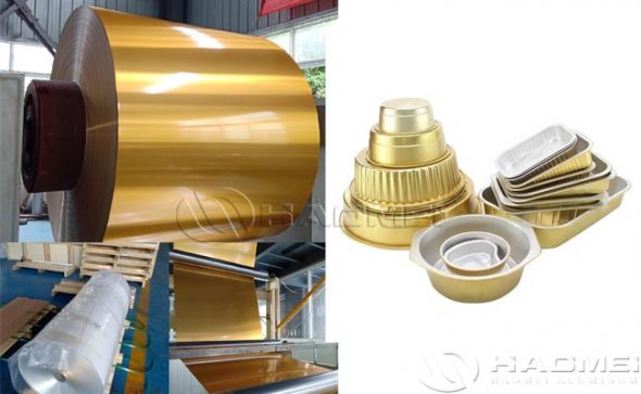 gold color aluminum foil for food container